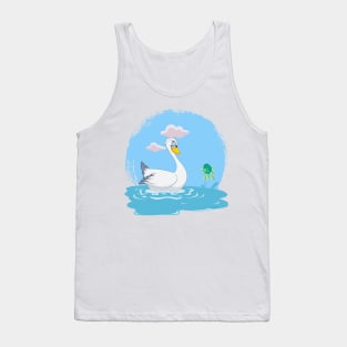 Swimming Swan Tank Top